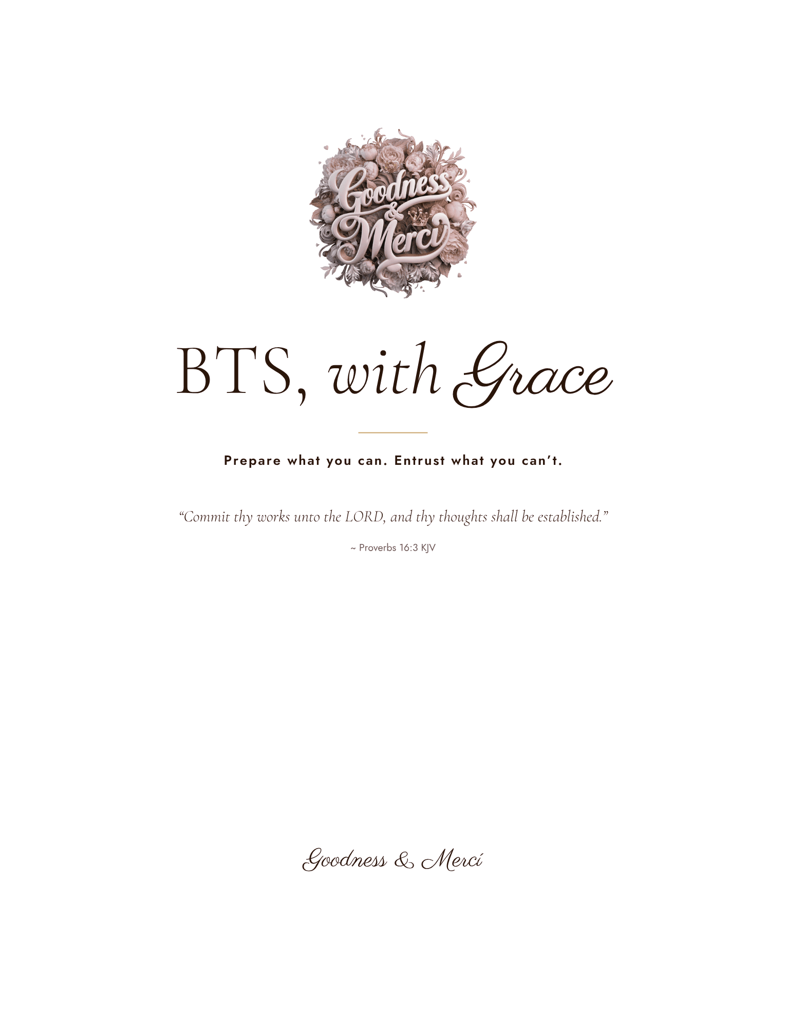BTS, with Grace — cover page